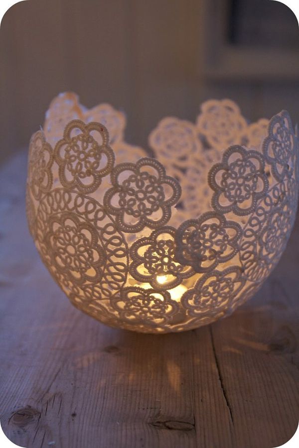 Doily-Candle-Holders